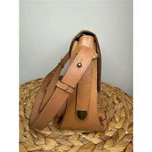 Vintage Gucci Purse GG camel box calf leather shoulder bag gold-tone hardware thumbnail 5