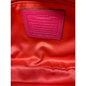 coach medium w adjustable strap tan pink leather c thumbnail 9