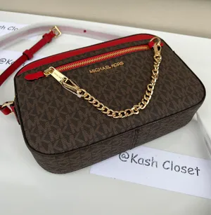 Michael Kors Jet Set Item Large EW Zip Chain Crossbody Bag -Flame thumbnail 6