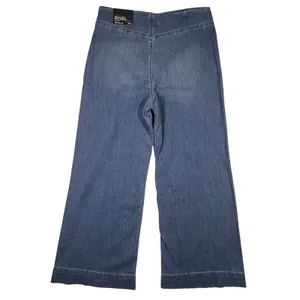 American Eagle Outfitters Women's Wide Leg Jeans - Medium Blue thumbnail 5