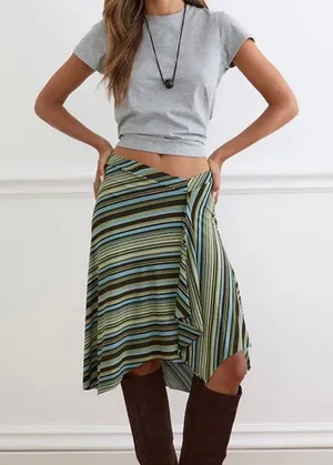 Motel Esmeray Midi Skirt Striped NWT thumbnail 1