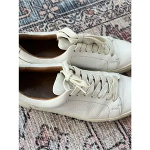 Frye Ivy Low Lace Up White Sneakers Leather Size 8.5 Shoes thumbnail 4