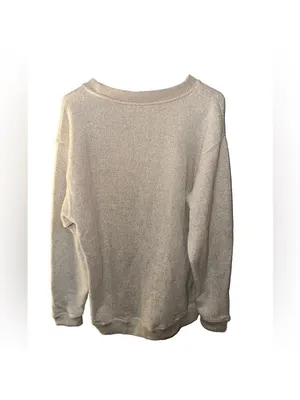 Nashville Tennessee Embroidered Beige Oversized Crewneck Sweater XL thumbnail 3