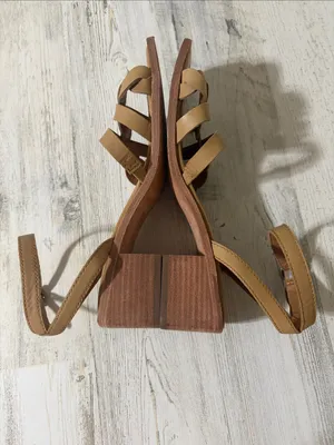 Frye Tan Huarache Braided Ankle-Strap Block Heel Sandal Size 6.5 thumbnail 6