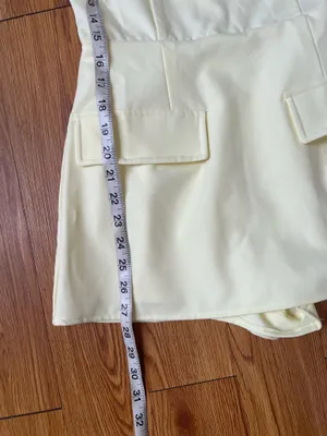 Plt lemon woven pocket detail skort playsuit thumbnail 7