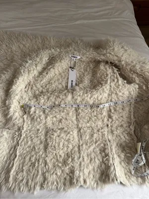Suede and faux shearling fur Wrap long sleeve jacket BB Dakota NWT Small Tan thumbnail 10