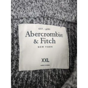 Soft! Abercrombie‎ & Fitch Knitted Wool Blend SWEATER Cable Hoodie Moose XXL thumbnail 5
