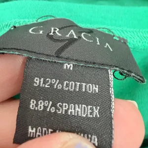 Gracia Green Side Knot‎ Midi Dress Cotton Stretch M Effortless thumbnail 4