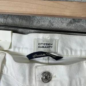 Citizens‎ of Humanity Isola Cropped Boot Jeans Size 32 White Organic Cotton New thumbnail 3