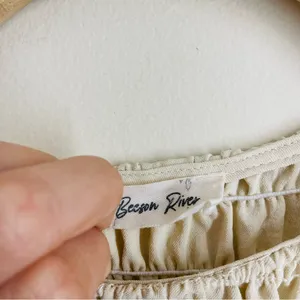 Beeson River Elegant Cream Smocked Dress thumbnail 9