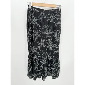 Entro Womens Black Button Front‎ Midi Skirt S Whimsigoth Fairy Boho Cottagecore thumbnail 2