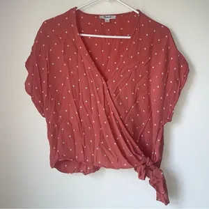 Madewell Dolman Sleeve Wrap Blouse with Tie Front thumbnail 1