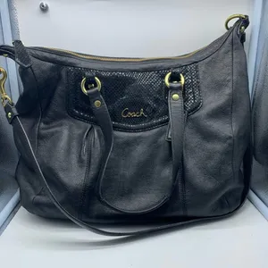 COACH Ashley black leather satchel thumbnail 5