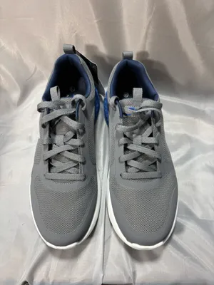 Skechers men’s gray and blue athletic shoes thumbnail 6