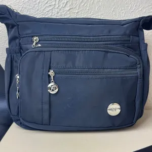 Jiel Shi Navy Blue Nylon Multi-Pocket Crossbody Bag Women Adjustable Strap thumbnail 4