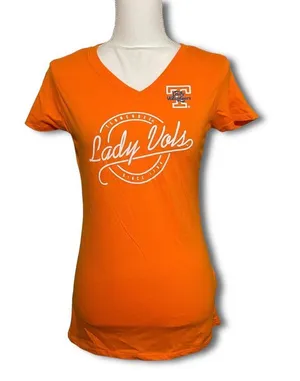 NWT Girls’ XL/Ladies’ S Orange UT Lady Vols Tee T-Shirt Top Women’s Basketball New University Of Tennessee thumbnail 1