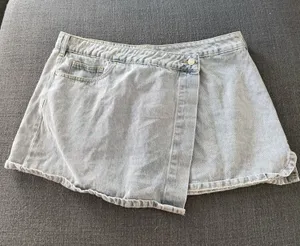 Shein Wrap Denim Skirt thumbnail 1