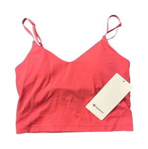 Lululemon Align Cropped Cami Tank Light Support A/B Cup Glaze Pink GLZP Sz 4 New thumbnail 1