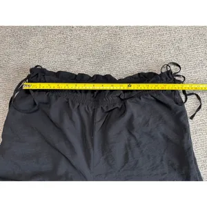 A‎ New Day Black Wide Leg Cropped Pants Elastic Paperbag Waist XL VN1247024 thumbnail 7