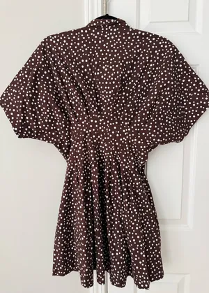 Anthropologie The Tobie Tie-Neck Shirt Dress by Exquise, Size S thumbnail 13