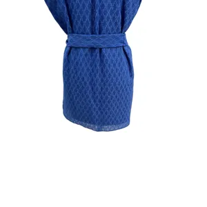 Amanda Uprichard Kenwood Dress Mini Textured Belted‎ Mirtillo Blue Size XS thumbnail 10