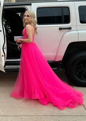 Pink Sherri Hill Dress Prom thumbnail 1