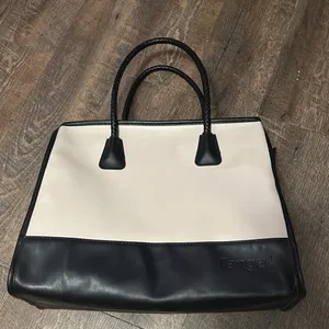 Tanger Dual Style‎ Large Double Strap Tote Bag NICE! Brown thumbnail 2