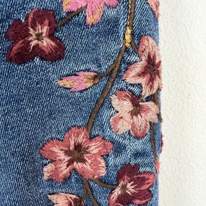 Driftwood Jackie Floral Embroidered High Rise Skinny Jeans‎ Womens 28 Blue Ankle thumbnail 8