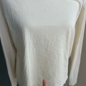 Bombas 100% Cotton Cream Longsleeve Colorblock Lightweight Size Large thumbnail 6