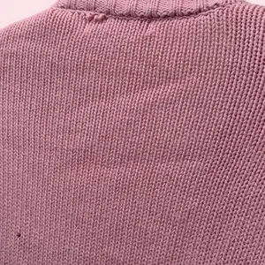 Francesca’s Pink Floral 3D Cardigan Chunky Knit Sweater Medium thumbnail 6