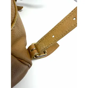 LONGCHAMP Leather‎ Backpack Beige Logo Vintage Bag Rucksack Rare Khaki Brown thumbnail 7