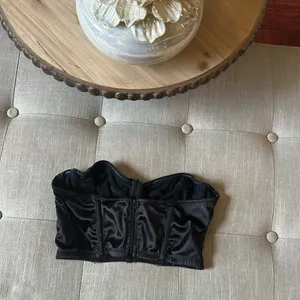 UO Out From Under Black Satin‎ Strapless Corset Top Size Medium thumbnail 5