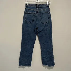 AGOLDE‎ Vintage High Rise Bootcut Jeans Frayed Hem Size 25 thumbnail 4