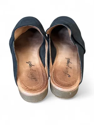 Free People At Ease Loafer Mule Black Snake Skin Embossed Slip-On Clog Size 40.5 thumbnail 5