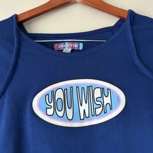 Urban Outfitters Blue Graphic Crop Top Size Medium thumbnail 9