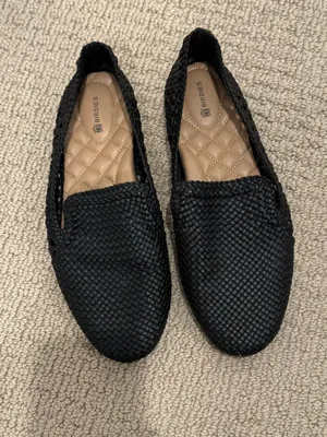 BIRDIES The Starling Loafers in Black Woven Mesh Vegan Leather size 9.5 thumbnail 4