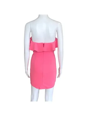 One and Only Collective Strapless Off the Shoulder Pink Mini Dress Size M NWT thumbnail 5