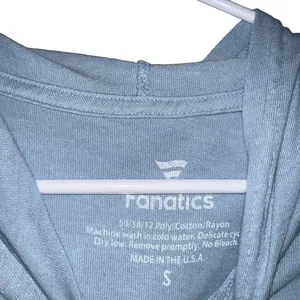 Fanatics NWT Carolina Panthers Tri-Blend‎ Short Sleeve Hoodie T-Shirt Size Small thumbnail 2