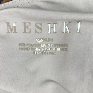 Meshki Brown Animal Leopard Print One Shoulder One Piece Bikini Swim Swimsuit M thumbnail 4