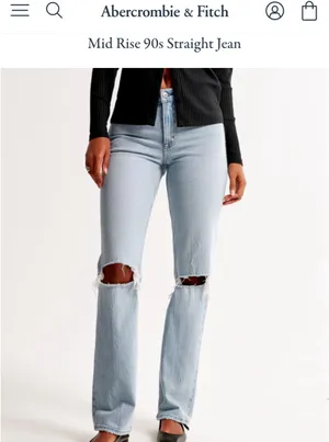 Straight Leg Abercrombie 90s Jeans High-Rise thumbnail 3