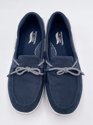 Skechers Women's Arch Fit Uplift Casual Loafers Boat Shoes Size 8 Navy White thumbnail 5