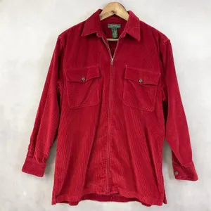 Ralph Lauren LRL Corduroy Zip Up Shirt Small Shacket Fall Preppy Heritage Luxury thumbnail 1