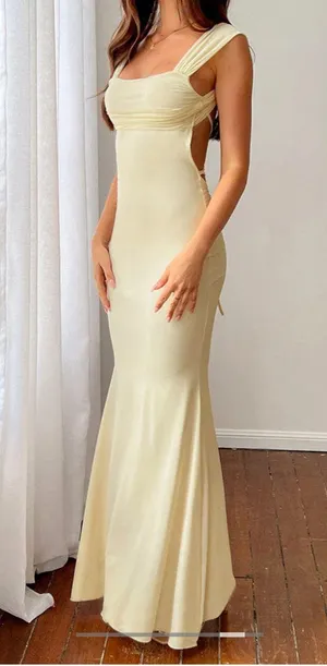 Beverley Cream Mesh Maxi Dress thumbnail 1