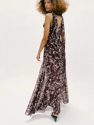 Nwt Zara Long Tulle Polka Dot Dress Size S thumbnail 5