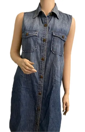 Current‎ Elliott 100% Cotton Jean Tank dress thumbnail 1