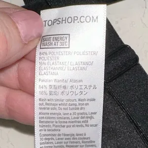 TopShop Black Bralette Crop Top Size 2 Cutout Twist Front Stretch Minimalist‎ thumbnail 4