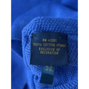 Polo Ralph Lauren Royal Blue Quarter Zip Pullover M Preppy Equestrian Classic thumbnail 7