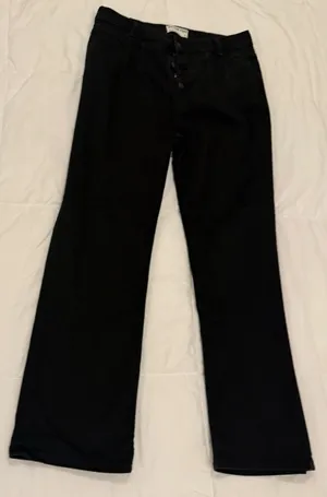 We The Free Free People Black Button Fly Wide Leg Jeans Size 31 thumbnail 1