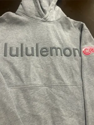 lululemon athletica Light Gray Hoodie with Detroit Red Wings sleeve thumbnail 3