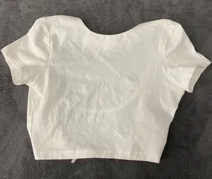 ZARA White Opened Back Crop Top thumbnail 2
